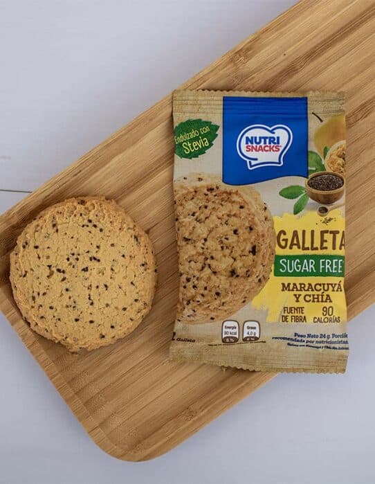 Galleta maracuyá Nutrisnacks sin azúcar agregado