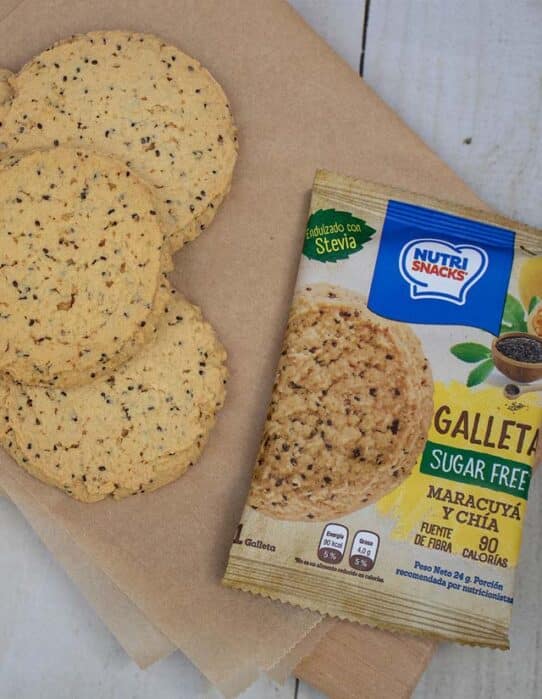 Galleta maracuyá Nutrisnacks sin azúcar agregado