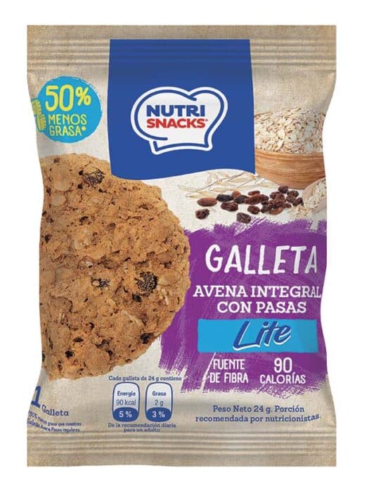 Galleta avena pasas lite 24g