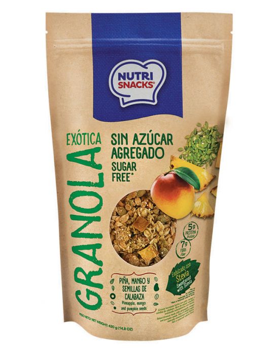 Granola Nutrisnacks exótica con piña, mango y semillas de calabaza 420g