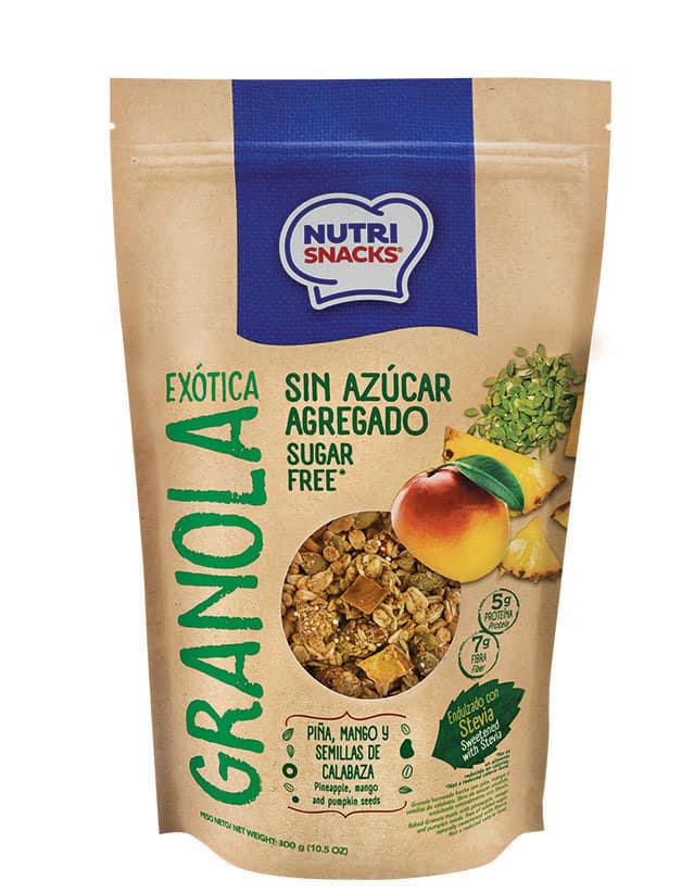 Granola Nutrisnacks exótica Granola Nutrisnacks exótica con piña, mango y semillas de calabaza 300g