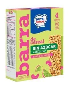 Barra de cereal limón marañon sin azúcar agregado Nutrisnacks