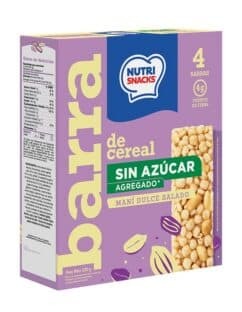 Barra de cereal Maní dulce salado sin azúcar agregado 100g